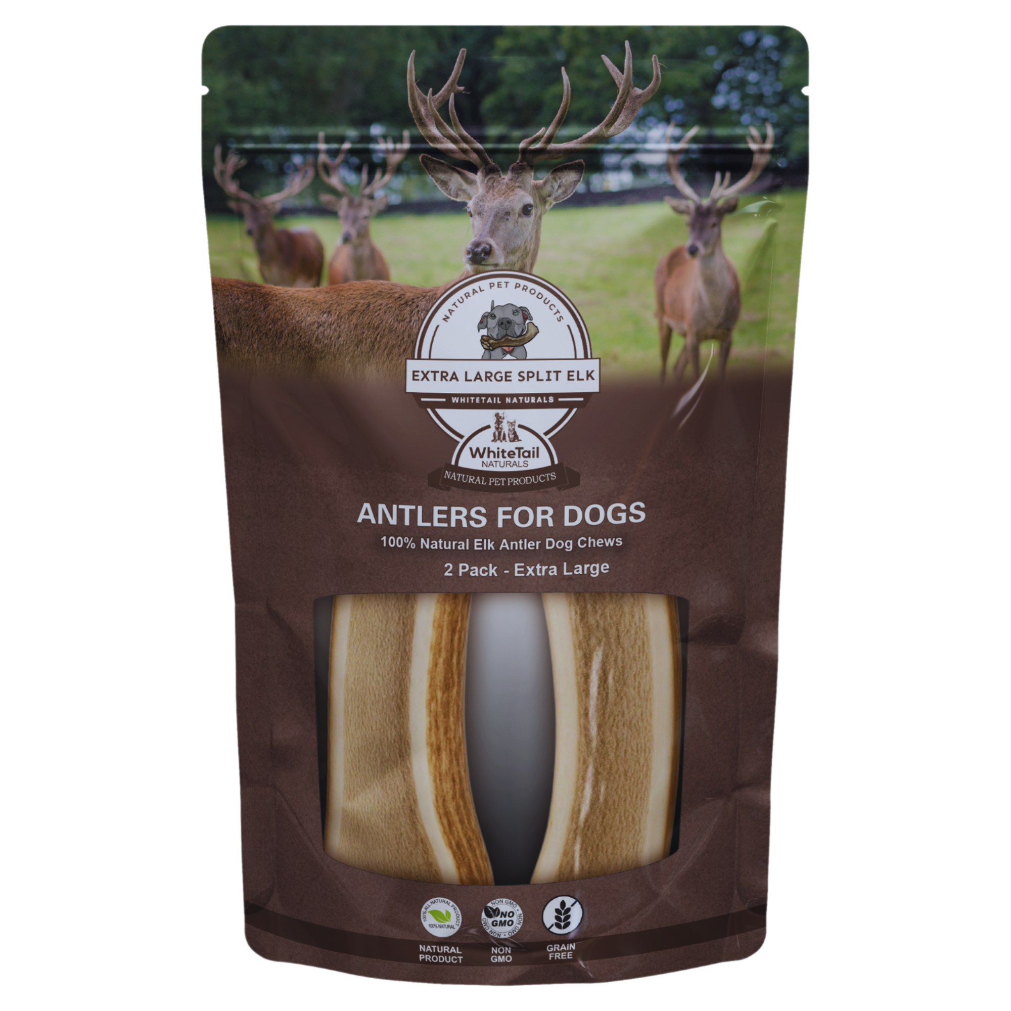XL- Extra Large | Split Elk Antler Dog Chews - Single or Multipack