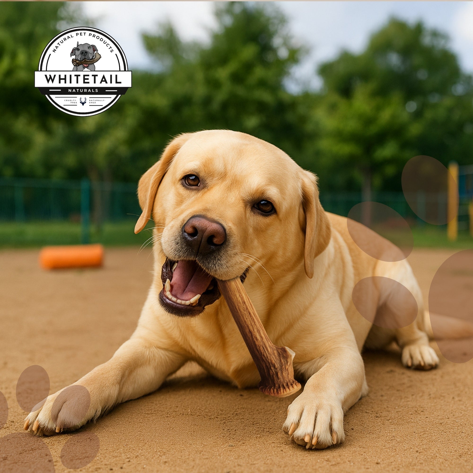 2 Pack - Large | Whole Red Deer Antler Dog Chews