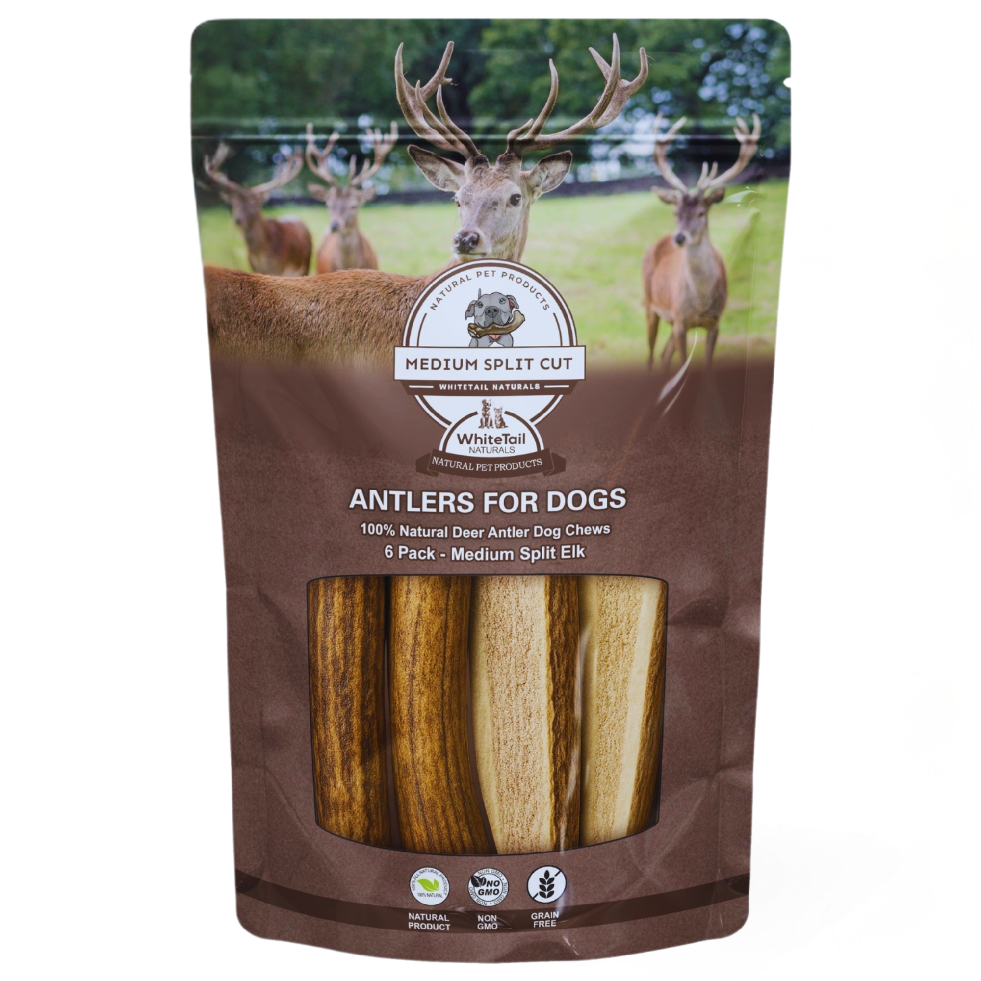 Medium | Split Elk Antler Dog Chews - Single or Multipack